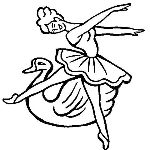 Swan Lake  Coloring Page